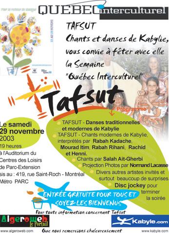 TAFSUT � QU�BEC INTERCULTUREL